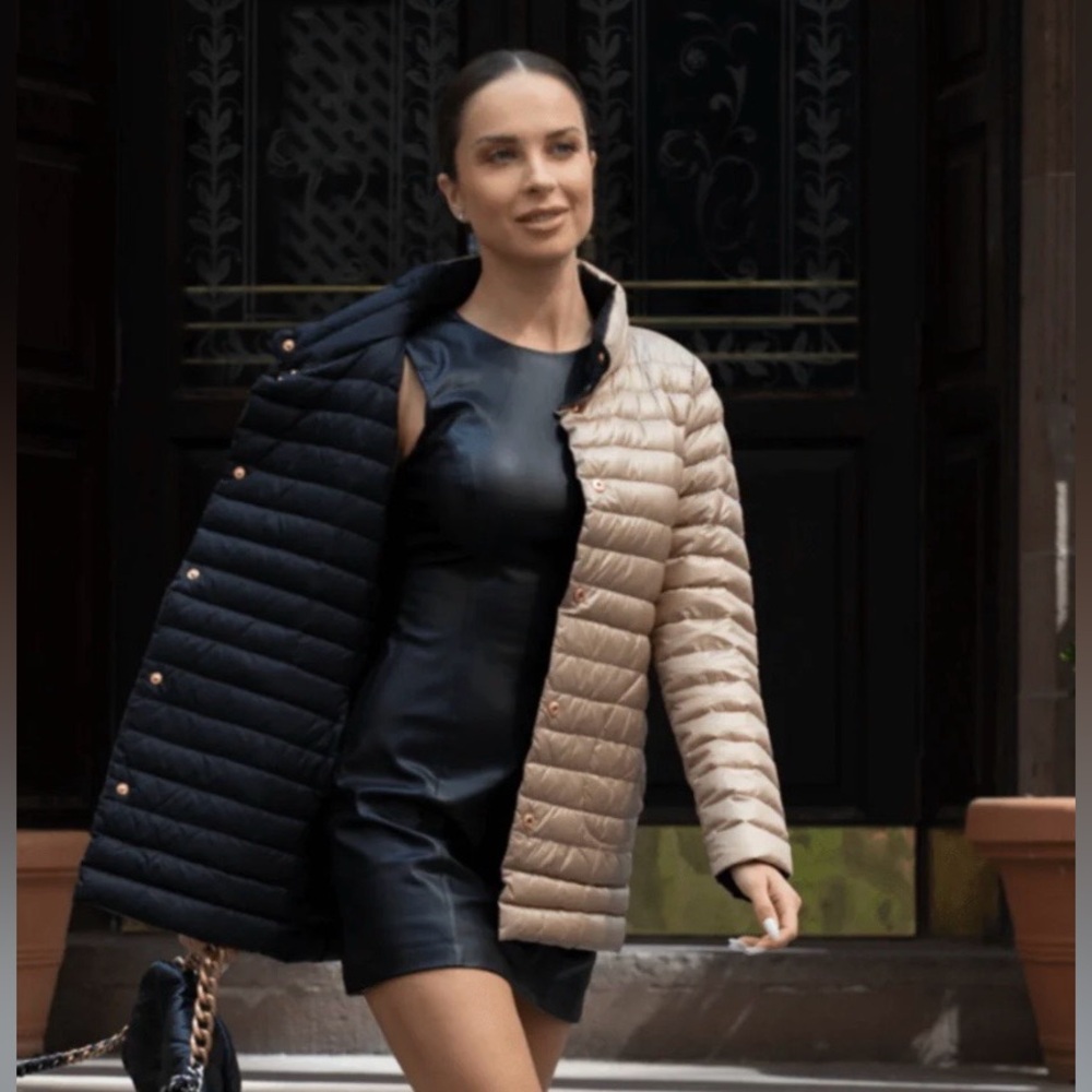 COTES OF LONDON The Knightsbridge 2 in 1 reversible down coat feather down